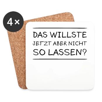 Bauherr Bauherrin Geschenk Lustiger Spruch Hausbau - Untersetzer (4er-Set) - Weiß - Vorne