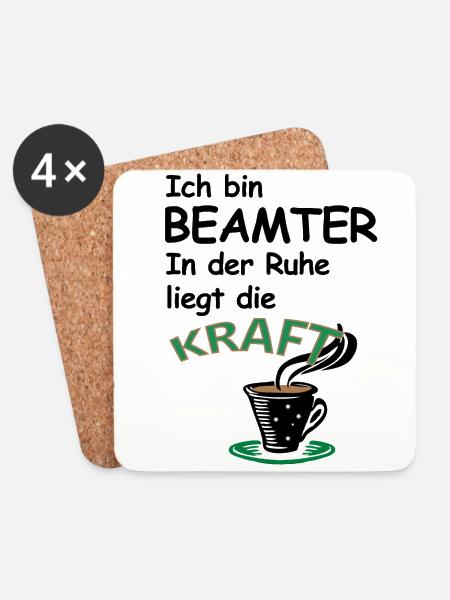 Beamter, öffentlicher Dienst, Beamte Geschenk - Untersetzer (4er-Set) - Weiß