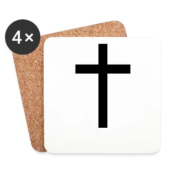 Funny Christian saying about Jesus and God! - Coasters (set of 4) - white - Front