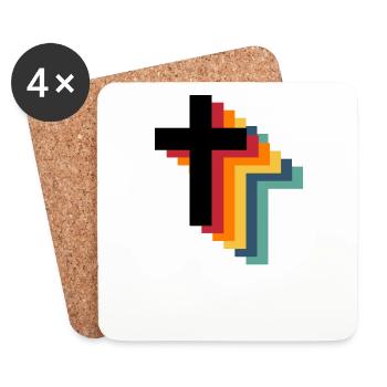 Funny Christian saying about Jesus and God! - Coasters (set of 4) - white - Front