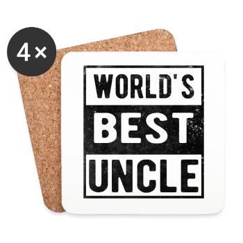 World's best uncle - Coasters (set of 4) - white - Front
