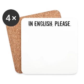 Lehrer - In English please - Untersetzer (4er-Set) - Weiß - Vorne