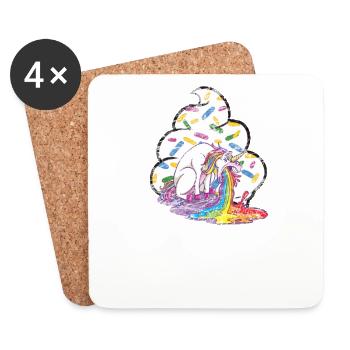 Funny unicorn saying about unicorns! - Coasters (set of 4) - white - Front