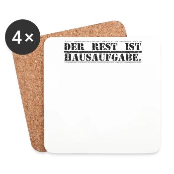 Lehrer - Der Rest ist Hausaufgabe - Untersetzer (4er-Set) - Weiß - Vorne