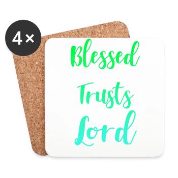 Faith, LIebe Hope Religion Jesus Christmas - Coasters (set of 4) - white - Front