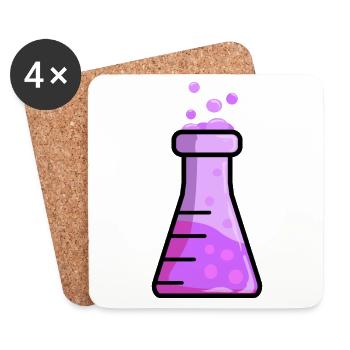 Chimie - Dessous de verre (lot de 4) - blanc - Devant