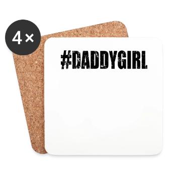Hashtag DaddyGirl Daddy Girl - Coasters (set of 4) - white - Front