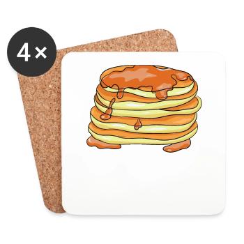 Pancakes crêpes - Dessous de verre (lot de 4) - blanc - Devant