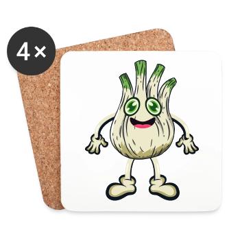 Fenchel - Untersetzer (4er-Set) - Weiß - Vorne