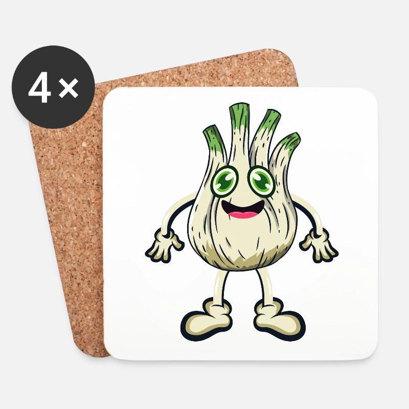 Fenchel - Untersetzer (4er-Set) - Weiß