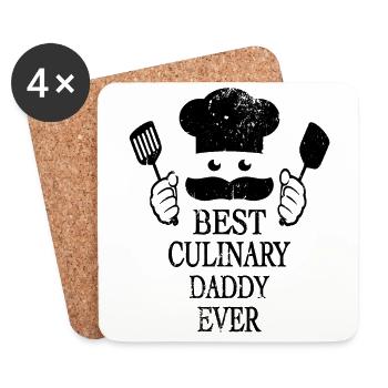 Chef Dad Chef Dad – Best Culinary Daddy Ever - Coasters (set of 4) - white - Front