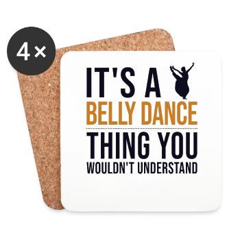 C'Est Un Truc De Danse Du Ventre Danseuse Du - Dessous de verre (lot de 4) - blanc - Devant