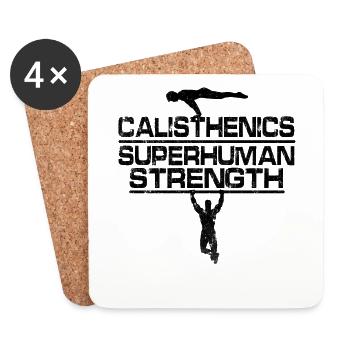Calisthenics super - Coasters (set of 4) - white - Front