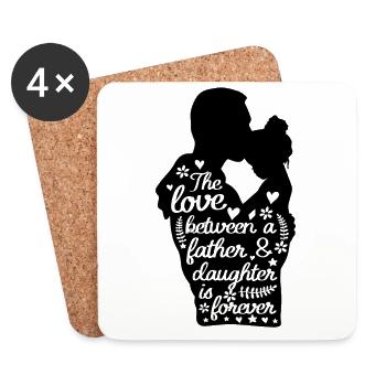 Father and Daughter Matching - Dessous de verre (lot de 4) - blanc - Devant