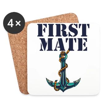 First Mate Daddy Matching - Untersetzer (4er-Set) - Weiß - Vorne