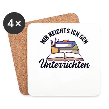 Mir reichts ich geh Unterrichten Lehrerin - Untersetzer (4er-Set) - Weiß - Vorne