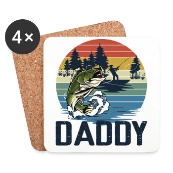 Fishing Daddy Matching - Untersetzer (4er-Set) - Weiß - Vorne