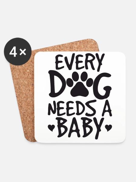 Every Dog Needs A Baby Onesie - Untersetzer (4er-Set) - Weiß
