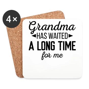 Grandma Has Waited A Long Time For Me - Untersetzer (4er-Set) - Weiß - Vorne