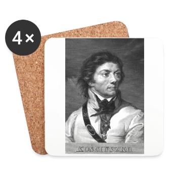 Tadeusz Kosciuszko Pologne Polska - Dessous de verre (lot de 4) - blanc - Devant