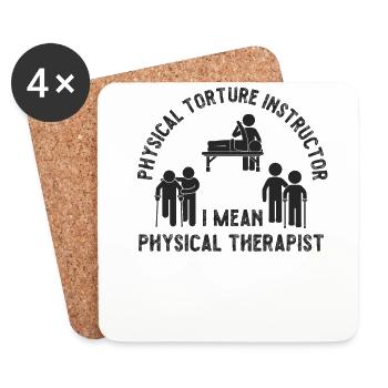 Physical Therapist Therapy - Coasters (set of 4) - white - Front