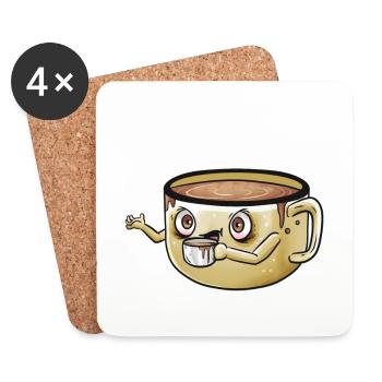 Kaffeeliebhaber Ich brauche mehr Kaffee - Untersetzer (4er-Set) - Weiß - Vorne