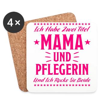 Pflegerin Pflege Lustiger Spruch Krank Geschenk - Untersetzer (4er-Set) - Weiß - Vorne