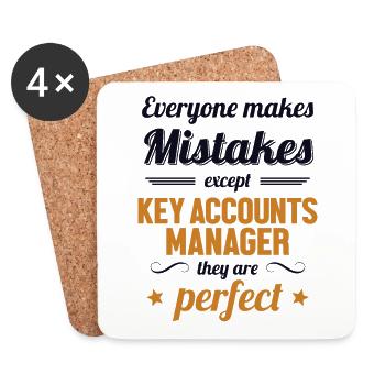 Key Accounts Manager are Perfect Key Accounts - Coasters (set of 4) - white - Front