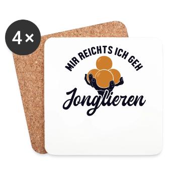 Mir reicht ich geh Jonglieren Jongleurbälle - Untersetzer (4er-Set) - Weiß - Vorne