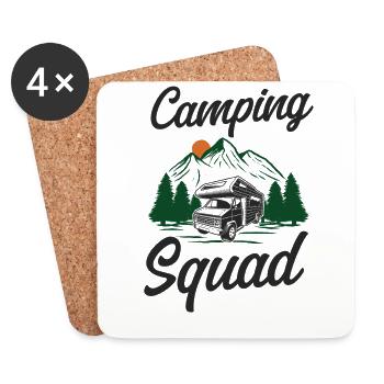 Camping Squad Motorhome - Untersetzer (4er-Set) - Weiß - Vorne