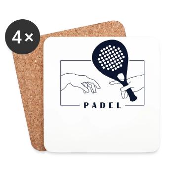 Michelangelo Creation of Adam Padel Paddle Tennis - Untersetzer (4er-Set) - Weiß - Vorne