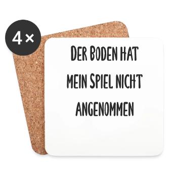 Boule - Der Boden hat mein Spiel nicht angenommen - Untersetzer (4er-Set) - Weiß - Vorne