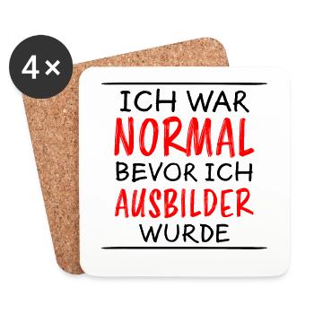 Ausbilder Lustiger Spruch Beruf Kollegen Geschenk - Untersetzer (4er-Set) - Weiß - Vorne