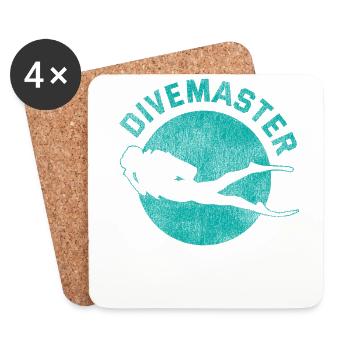 Scuba Diving Diver Vintage - Untersetzer (4er-Set) - Weiß - Vorne