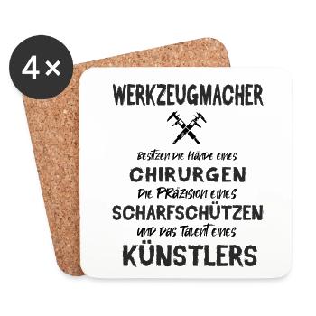 Werkzeugmechaniker Werkzeugmacher Geschenk Für Wer - Untersetzer (4er-Set) - Weiß - Vorne