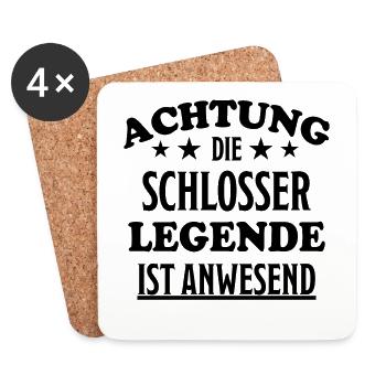 Schlosser Lustiger Spruch Beruf Schloss Geschenk - Untersetzer (4er-Set) - Weiß - Vorne