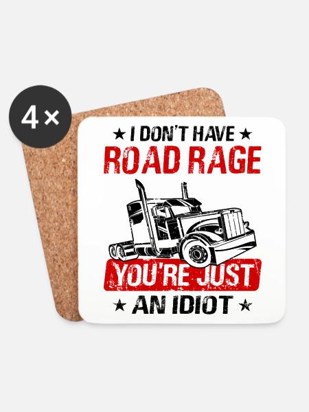 Truck Truck Driver Truck Truck Driver - Coasters (set of 4) - white