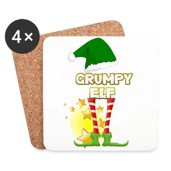 Christmas Christmas Christmas Christmas Christmas - Coasters (set of 4) - white - Front