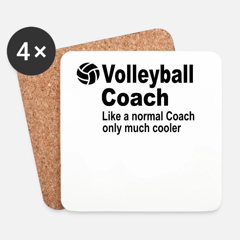 Volleyball Coach - Beach Volleyball Coach - Untersetzer (4er-Set) - Weiß