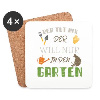 Gärtner - Untersetzer (4er-Set) - Weiß - Vorne