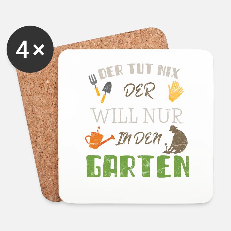Gärtner - Untersetzer (4er-Set) - Weiß