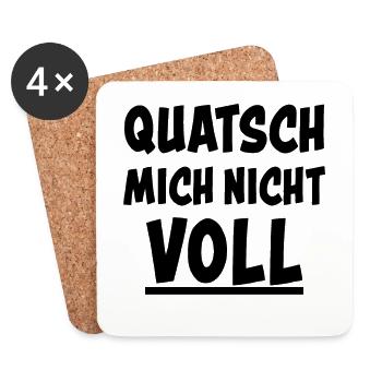 Quatsch Mich Nicht Voll Lustiger Spruch Geschenk - Untersetzer (4er-Set) - Weiß - Vorne