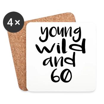 wild and 60 - Coasters (set of 4) - white - Front