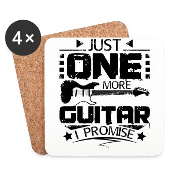 One more e-guitare - Dessous de verre (lot de 4) - blanc - Devant