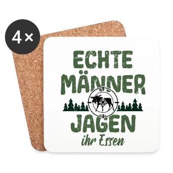 Jäger Jäger Jagd - Untersetzer (4er-Set) - Weiß - Vorne
