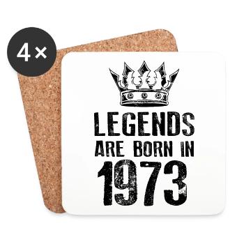 1973 legends born in - Coasters (set of 4) - white - Front