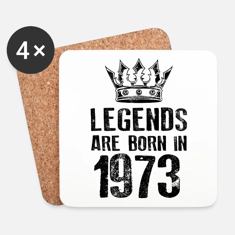 1973 legends born in - Untersetzer (4er-Set) - Weiß