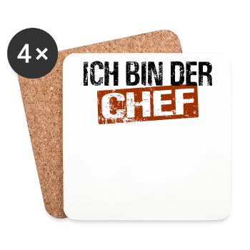 Ich bin der Chef - Heimwerker Unternehmer - Untersetzer (4er-Set) - Weiß - Vorne