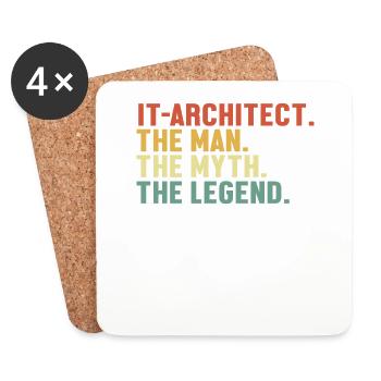 IT-Architect Man Myth Legend Cloud Architect - Coasters (set of 4) - white - Front
