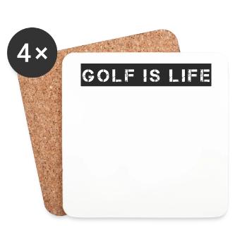 Golf - Golf is Life - Coasters (set of 4) - white - Front